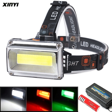 10000LM Powerful  LED Headlight  Rechargeable COB Headlamp 3Modes Waterproof Head Torch with 18650 Battery for Hunting Fishing ► Photo 1/6