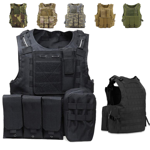 Tactical Vest Airsoft Military Amphibious Camouflage Combat Vest Outdoor Hunting Army Body Armor Shooting CS Protection Vests ► Photo 1/6