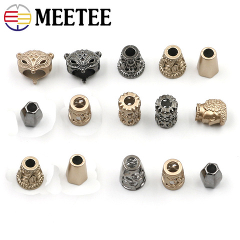 Meetee 10PC Metal Stopper Lock Cord End Hanger Strap Rope Spring Button Toggle Clip for Paracord Bags Sports Garment Accessories ► Photo 1/6