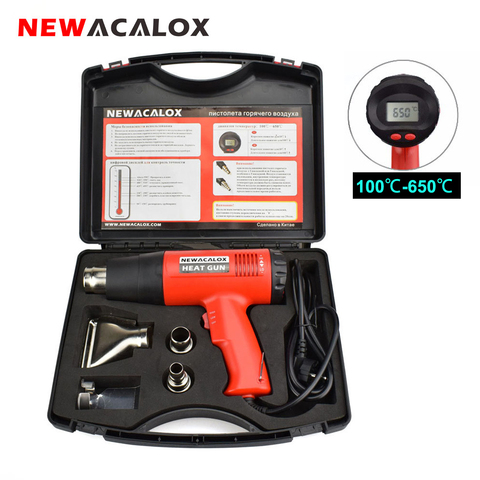 NEWACALOX 2000W 220V EU Plug Industrial Electric Hot Air Gun Thermoregulator  LCD Display Heat Gun Shrink Wrapping Thermal Heater - Price history &  Review, AliExpress Seller - NEWACALOX Official Store