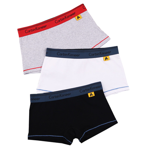 HaleyChan Simple Japanese Style Boxer Briefs 3 Pack Briefs for Tomboy Trans Lesbian Transgender Ftm Women Underwear Mid-Rise ► Photo 1/6