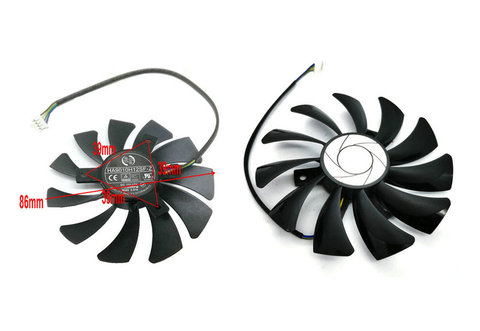 85mm 4pin HA9010H12SF-Z RX460 4GB Cooler Fan Replace for MSI Inno3D P106 960 GeForce GTX 1060 AERO ITX 3G 6G OC Video card HZDO ► Photo 1/6