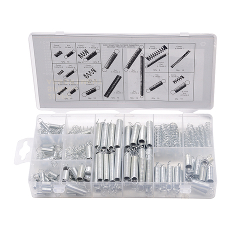 200PCS/set hardware Tension spring compression spring set in box 20 Size Springs Assortment ► Photo 1/6