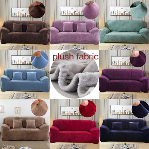 plush thick sofa cover elastic for living room couch cover velvet dust-proof for pets slipcovers all-inclusive sectional sofa ► Photo 1/6