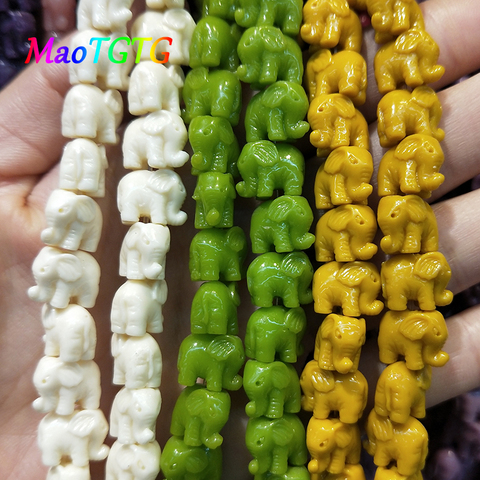 20pcs/lot Elephant Coral Beads For Jewelry MakingNecklace Bracelet 12mm Elephant Shape Coral  Spacer Beads Accessories Wholesale ► Photo 1/6