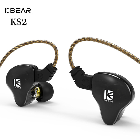 2022 KBEAR KS2 Hybrid DD+BA In ear earphone With 0.78mm pin TFZ earbud Hifi Sport Running game earplug KBEAR KB06 KB04 TRI I3 ► Photo 1/6