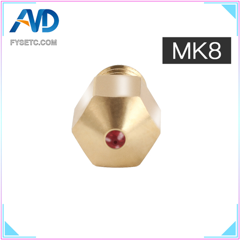 MK8 Ruby Nozzle 1.75mm Nozzles 0.4mm High Temperature Ruby MK8 Nozzle For PETG ABS PET PEEK NYLON PRUSA I3 ENDER CR10 Hotend ► Photo 1/5