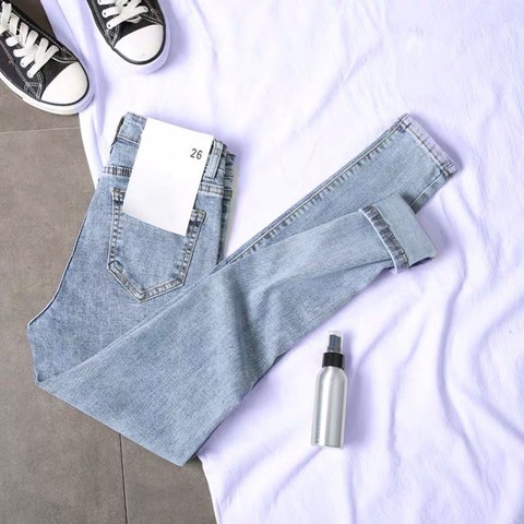 Elastic Strech Jeans for women high waist full Length skinny pencil black blue Denim pants Slim streetwear female Trousers ► Photo 1/6