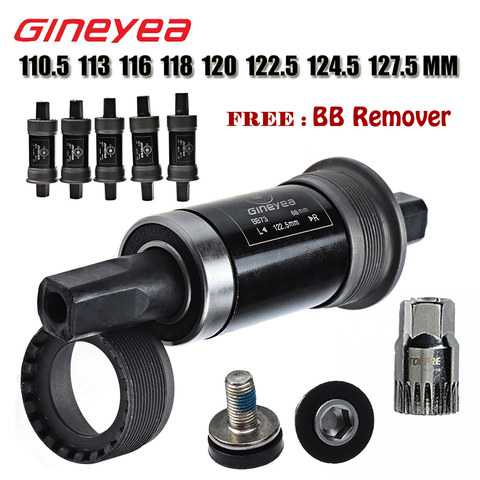 Gineyea Bike Bottom Bracket 116 118 120 122.5 127.5 mm Crank Axis Quare Hole MTB Bicycle Parts BB FOR Square Tapered Spindle C ► Photo 1/6