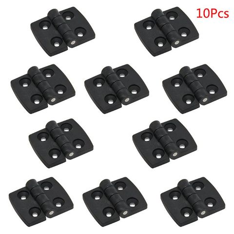 10PCS Black Plastic Door Bearing Butt Hinges Cabinet Drawer Jewellery Box Hinge ► Photo 1/6