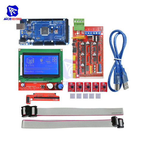 diymore 3D Printer Kit /w RAMPS 1.4 Controller MEGA2560 Board A4988 Stepper Motor Driver 12864 LCD Display for Arduino RepRap ► Photo 1/1