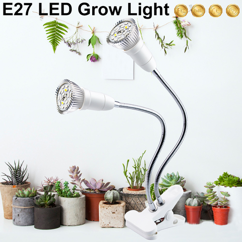 LED Grow Light E27 Fitolampy Full Spectrum Phyto Lamp With Clip For Plant Seedlings Flower Fitolamp Chambre De Culture Indoor ► Photo 1/6