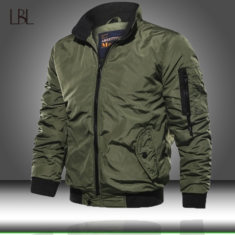 Men Military Bomber Jacket Mens Tactical Outwear Breathable Light Windbreaker Jackets Man Army Air Force Fly Pilot Coat Clothing ► Photo 1/6