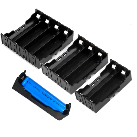 4/3/2/1x 18650 Battery Storage Box Case DIY 1 2 3 4 Slot Way Batteries Clip Holder Container With Wire Lead Pin Z2 ► Photo 1/6