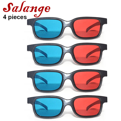 Universal Black Frame Red Blue Cyan Anaglyph 3D Glasses 0.2mm Cheap 3D Glasses For LED Projector Movie Game DVD ► Photo 1/6