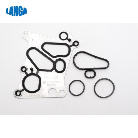 2711840280 2711840380 For Mercedes M271 W204 C180 C200 E200 SLK  Oil Filter Housing Gasket / Radiator Oil Cooler Gasket Kits ► Photo 1/5