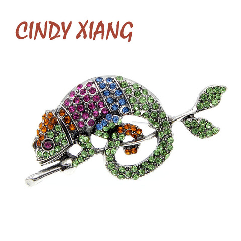 CINDY XIANG Rhinestone Lizard Brooches For Women Chameleon Brooch Pin Animal Design Pins Fashion Jewelry High Quality 2022 ► Photo 1/6