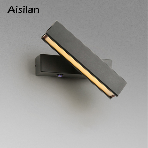 Aisilan Nordic Wooden LED Wall Lamp Modern Adjustable Wall Lighting for Bedroom/Living room Porch  For Corridor bathroom light ► Photo 1/5