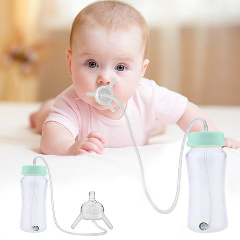 300ml Baby Bottle Kids Cup Silicone Sippy Children Training Cute Baby Drinking Water Straw Feeding Bottle Hands-free bottle ► Photo 1/6