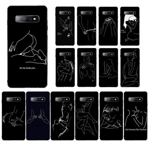 YNDFCNB Minimalist Line Sexy Couple Phone Case for Samsung S5 6 7 edge 8 9 10 20 plus lite case ► Photo 1/6
