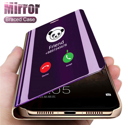 Smart Mirror Phone Case For Xiaomi Redmi Note 9 8 7 Pro 8T 9A 9C 8A 7A 6A Mi Poco X3 NFC F1 F2 M2 Pro X2 Note 10 Lite Pro Cover ► Photo 1/6