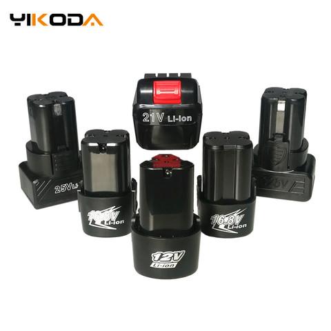 YIKODA 12V 16.8V 21V 25V Lithium Battery Rechargeable Electric Screwdriver Battery Drill Power Tools Battery ► Photo 1/6