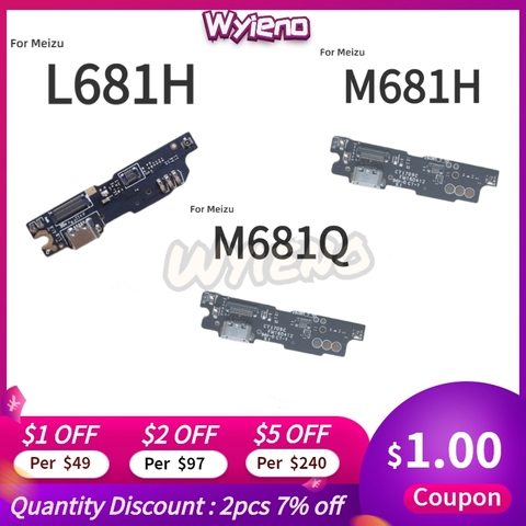 Wyieno M3note Charging Port For Meizu M3 note L681H Micro USB Charger Connector Flex Cable Replacement Mic Microphone +track ► Photo 1/4