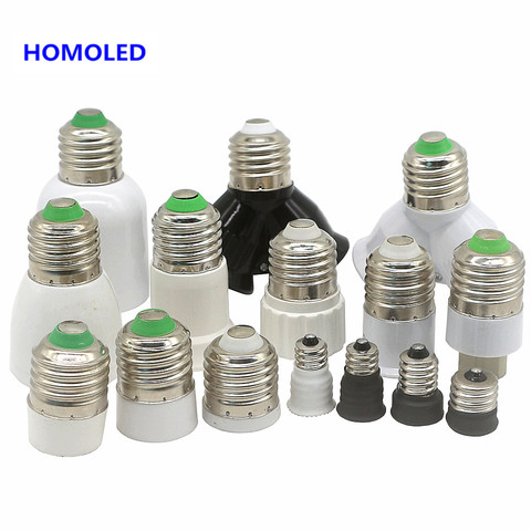 1 Pieces/lot E27 Lamp Holder E12 E14 Converter Light E27 To E14 B22 MR16 GU10 G9 2E27 G24 E40 Holders Lamp Base Socket Adapter ► Photo 1/6