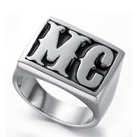 Punk Accessories MC Letters Men's Ring Party Jewelry Unique Christmas Gifts Cool Motorcycle Rings ► Photo 1/4