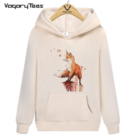 Harajuku 2022 Fox Animal Print Hoodies Autumn Women Tops Camiseta Feminina graphic Streetwear Hoodie Female ► Photo 1/6