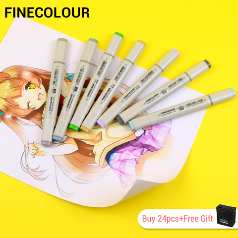 LifeMaster Finecolour Alcohol Ink Art Markers Set Felt Tip For Architecture Manga Sketch Pen Art Supplies for Artist EF100 ► Photo 1/6