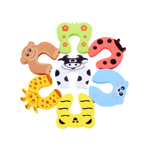 5Pcs/Lot  Baby Safety For Newborn Furniture Protection Card Door Stopper Security Cute Animal Care Child Lock Finger Protector ► Photo 1/6