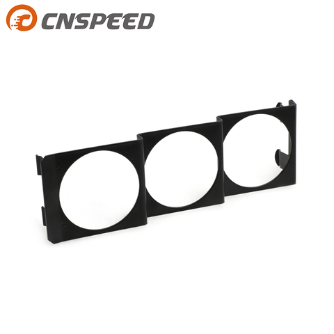 3 Hole 52mm Single DIN Radio Slot Pod Triple Gauge Meter Panel Mount Black ► Photo 1/6