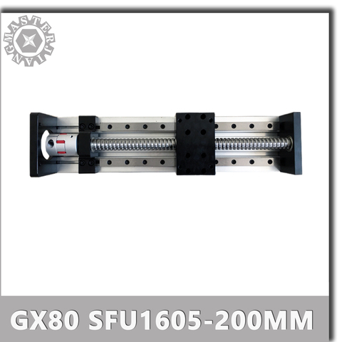 Customized GX80 SFU1605-200mm CNC Linear Guide Rails Linear Actuator System Module Table no Motor+Coupling for 60ST Servo Motor. ► Photo 1/1