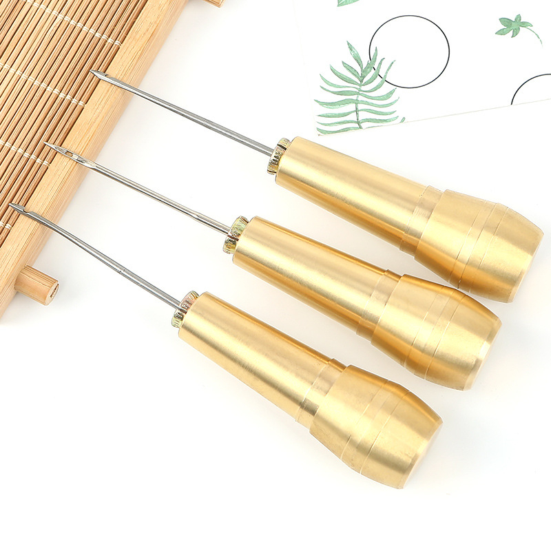 Canvas Leather Sewing Awl with 3Pcs Needles Hand Stitcher Kit Tools For Shoes Repair Canvas Leather Tent Leather Craft Kit ► Photo 1/6