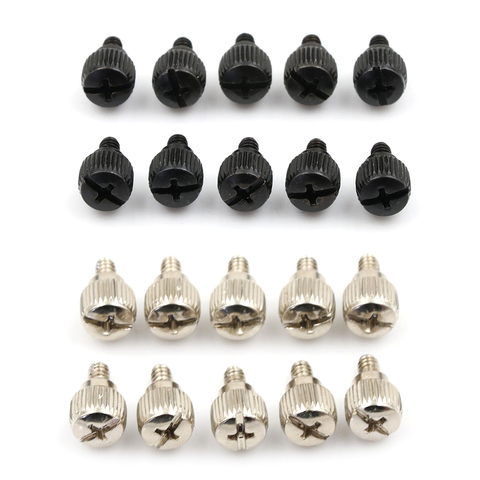 10pcs Computer Case Screws Black Or Nickel Computer Case Screw Hand Tighten Thumb Screw Overall Size 14 x 9mm ► Photo 1/6