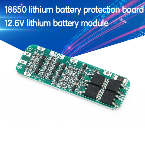 3S 20A Li-ion Lithium Battery 18650 Charger PCB BMS Protection Board For Drill Motor 12.6V Lipo Cell Module 64x20x3.4mm ► Photo 1/6