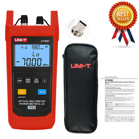 UNI-T UT697 Optical Multimeter (Power Meter & LS)Wavelength Range:800nm~1700nm,Typical Outputoptical Power:-4dBm. ► Photo 1/6