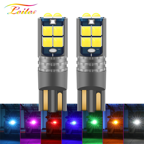 1pcs New T10 LED Canbus W5W 3030 10SMD 10W 12V-24V 194 168 Auto LED Car Interior Light plate Dome Reading Lamp Clearance Light ► Photo 1/6