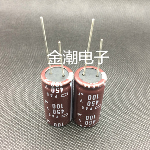 10pcs NEW NIPPON PAG 450v100uf 18x35MM CHEMI-CON electrolytic Capacitor 100uF/450V NCC 100UF 450V pag ► Photo 1/2