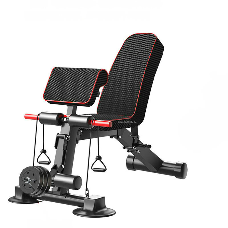 Foldable Weight Bench Supine Board Dumbbells Chair Incline Full Body Fitness GYM 