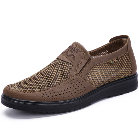 Brand 2022 New Men Casual Hot Sales High-End Shoes Summer Mesh For Men Super Light Flats Shoes Big Size # 38-48 ► Photo 1/6