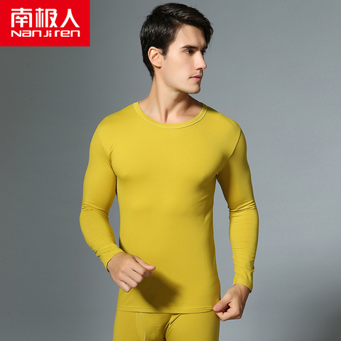 NANJIREN Thermal Underwear Sets Men Warm Casual Underwear Modal Stretch Sanpdex Long Johns Set Male Thermal Pajamas home clothes ► Photo 1/6