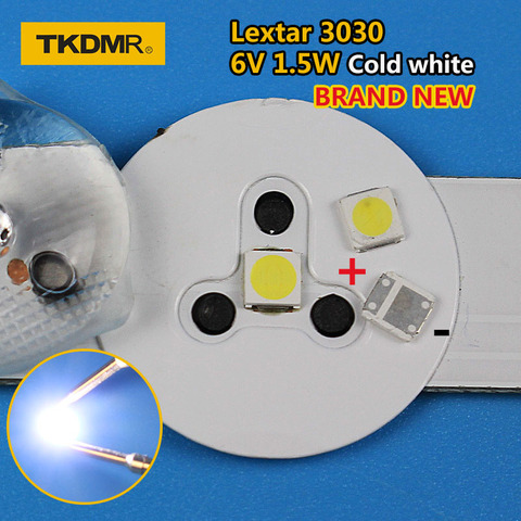 TKDMR 50pcs Lextar LED Backlight High Power LED 1.8W 3030 6V Cool white 150-187LM PT30W45 V1 TV Application 3030 smd led diode ► Photo 1/4