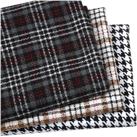 Polyester fabric plaid cloth Thick wool Fashion houndstooth cloth suit pants jacket wool coat clothing diy coarse textile fabric ► Photo 1/1