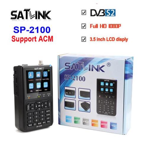 SATLINK SP-2100 HD Sat Finder DVB S/S2 Satfinder MPEG-2/4 Digital Satellite Finder Meter with 3.5 Inch LCD Screen ► Photo 1/6