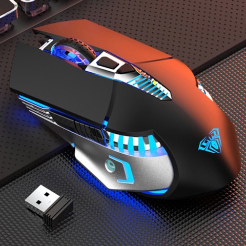 Rechargeable Bluetooth Wireless Gaming Mouse with 3 Modes (BT5.0, BT3.0 and 2.4G) Ergonomic Gamer Mice for PC Laptop Game Office ► Photo 1/6