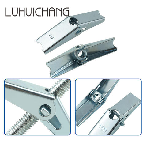 LUHUICHANG 20Pcs/Lot M4 M5 M6 M8 M10 Plasterboard hollow wall cavity wall fixing spring toggle anchor ► Photo 1/6