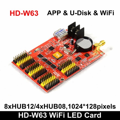 HD-W63 Huidu Wireless Wifi + Usb Driver Led Controller , Wifi Single Color Led Control Card For Led Message Sign app control ► Photo 1/1