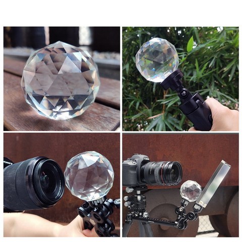 Crystal Prism DIY with 1/4'' Vlogger Photography Crystal Ball Optical Glass Magic Photo Ball Photography Studio Accessories ► Photo 1/6